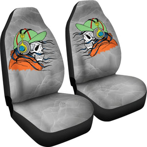 Skull Headphones Universal Fit Car Seat Covers GearFrost