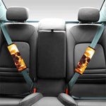 Skull In Flames Print Car Seat Belt Covers