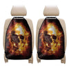 Skull In Flames Print Car Seat Organizers