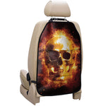 Skull In Flames Print Car Seat Organizers