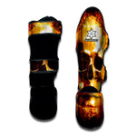 Skull In Flames Print Muay Thai Shin Guard
