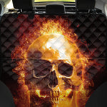 Skull In Flames Print Pet Car Back Seat Cover
