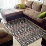 Skull Knitted Pattern Print Area Rug