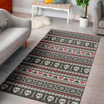 Skull Knitted Pattern Print Area Rug