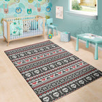 Skull Knitted Pattern Print Area Rug