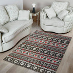 Skull Knitted Pattern Print Area Rug