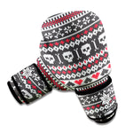 Skull Knitted Pattern Print Boxing Gloves