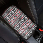 Skull Knitted Pattern Print Car Center Console Cover