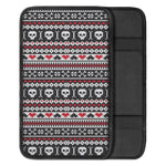 Skull Knitted Pattern Print Car Center Console Cover