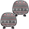 Skull Knitted Pattern Print Car Headrest Covers