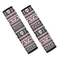 Skull Knitted Pattern Print Car Seat Belt Covers
