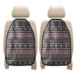 Skull Knitted Pattern Print Car Seat Organizers