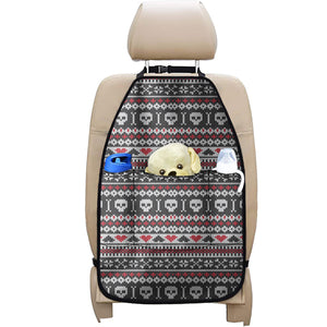 Skull Knitted Pattern Print Car Seat Organizers