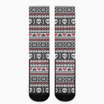 Skull Knitted Pattern Print Crew Socks