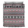 Skull Knitted Pattern Print Duvet Cover Bedding Set