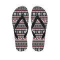 Skull Knitted Pattern Print Flip Flops