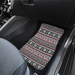 Skull Knitted Pattern Print Front and Back Car Floor Mats