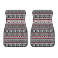 Skull Knitted Pattern Print Front Car Floor Mats