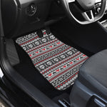 Skull Knitted Pattern Print Front Car Floor Mats