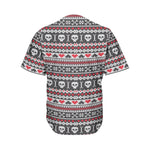 Skull Knitted Pattern Print Men's Baseball Jersey
