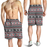 Skull Knitted Pattern Print Men's Shorts