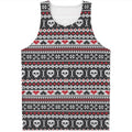Skull Knitted Pattern Print Men's Tank Top