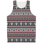Skull Knitted Pattern Print Men's Tank Top