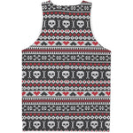 Skull Knitted Pattern Print Men's Tank Top