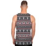 Skull Knitted Pattern Print Men's Tank Top