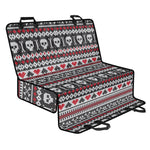 Skull Knitted Pattern Print Pet Car Back Seat Cover