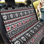 Skull Knitted Pattern Print Pet Car Back Seat Cover