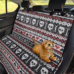 Skull Knitted Pattern Print Pet Car Back Seat Cover