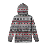 Skull Knitted Pattern Print Pullover Hoodie