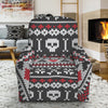 Skull Knitted Pattern Print Recliner Slipcover