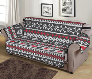 Skull Knitted Pattern Print Sofa Protector