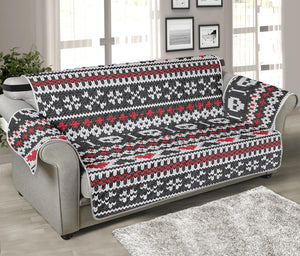 Skull Knitted Pattern Print Sofa Protector