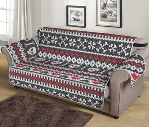 Skull Knitted Pattern Print Sofa Protector