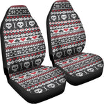 Skull Knitted Pattern Print Universal Fit Car Seat Covers