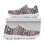Skull Knitted Pattern Print White Sneakers
