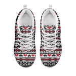 Skull Knitted Pattern Print White Sneakers