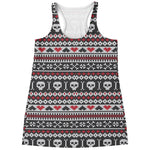 Skull Knitted Pattern Print Women's Racerback Tank Top