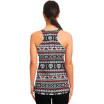 Skull Knitted Pattern Print Women's Racerback Tank Top