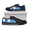 Sky And Space Yin Yang Print Black Low Top Sneakers