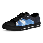 Sky And Space Yin Yang Print Black Low Top Shoes 