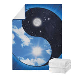 Sky And Space Yin Yang Print Blanket