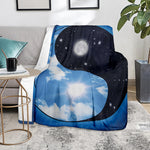 Sky And Space Yin Yang Print Blanket