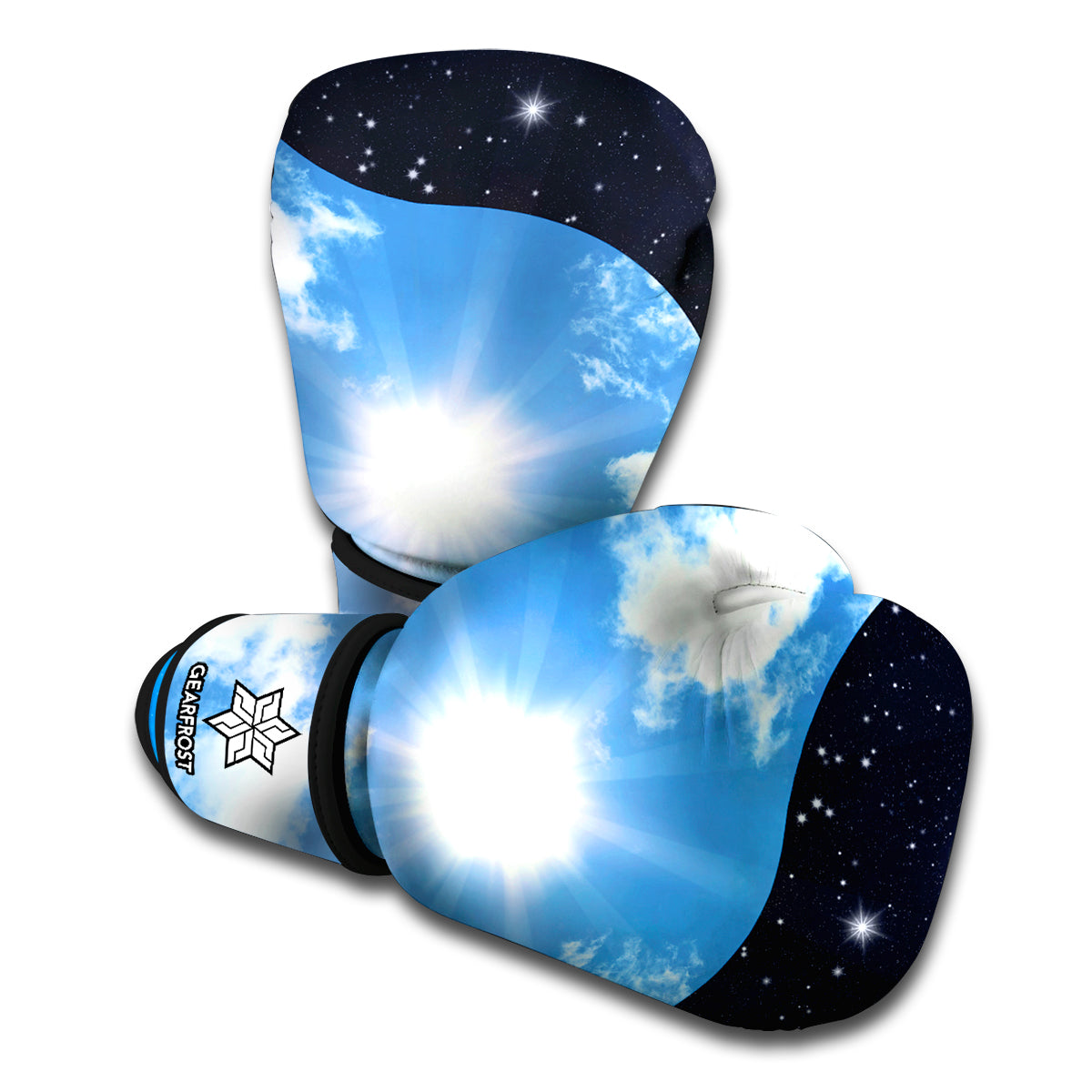 Sky And Space Yin Yang Print Boxing Gloves