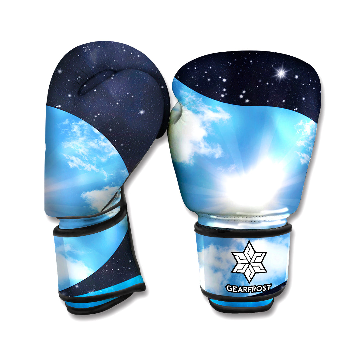 Sky And Space Yin Yang Print Boxing Gloves