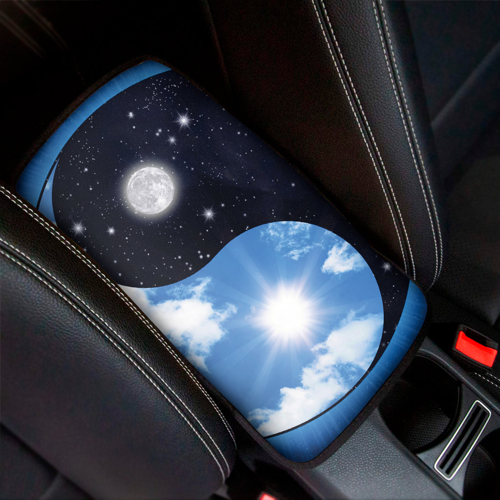 Sky And Space Yin Yang Print Car Center Console Cover