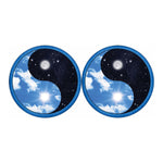 Sky And Space Yin Yang Print Car Coasters